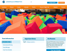 Tablet Screenshot of louisvillegymnastics.com